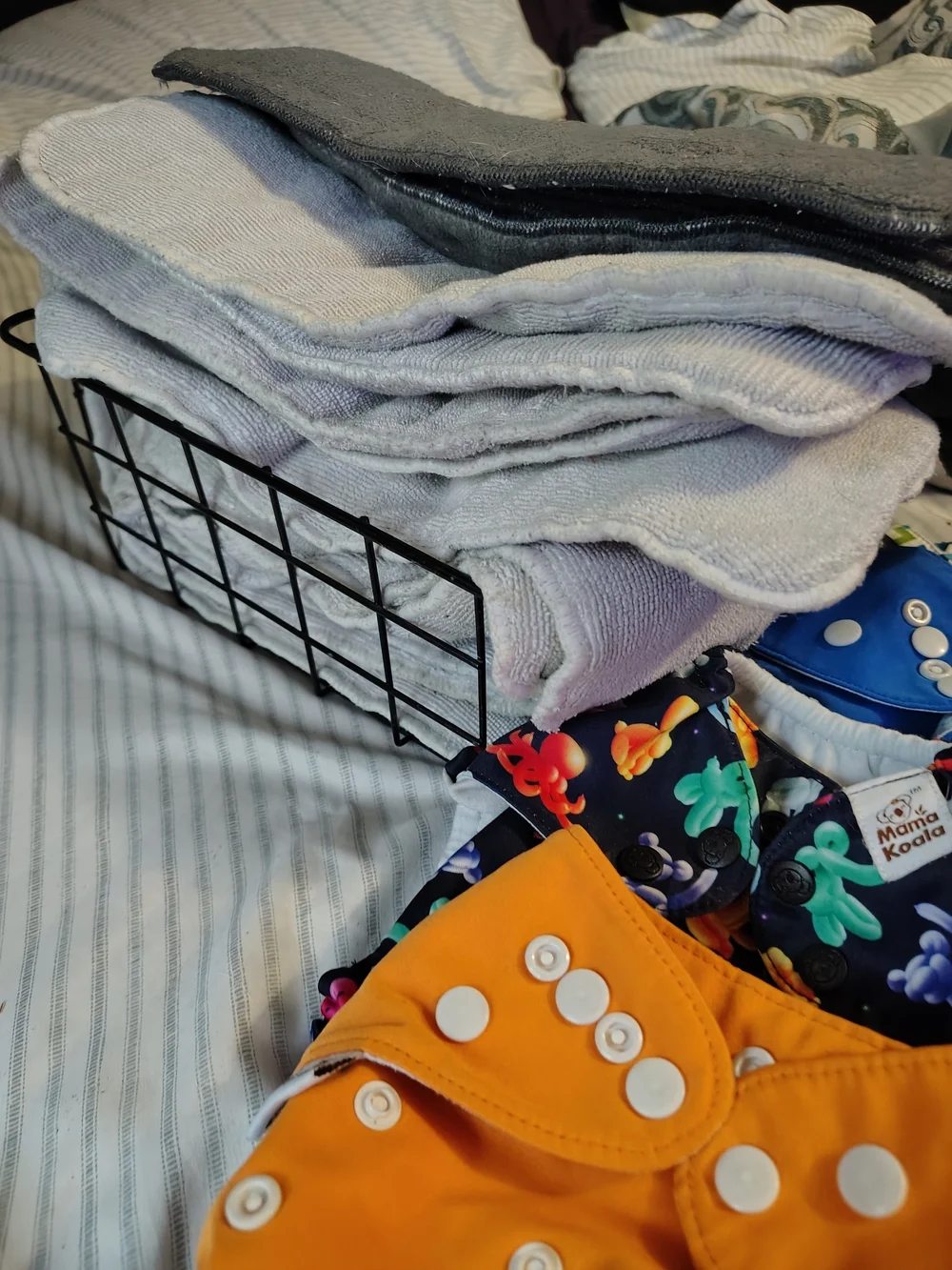 Reusable Pocket Cloth Diaper - Teal, Orange, Yellow, Purple, Gray, Light Blue
